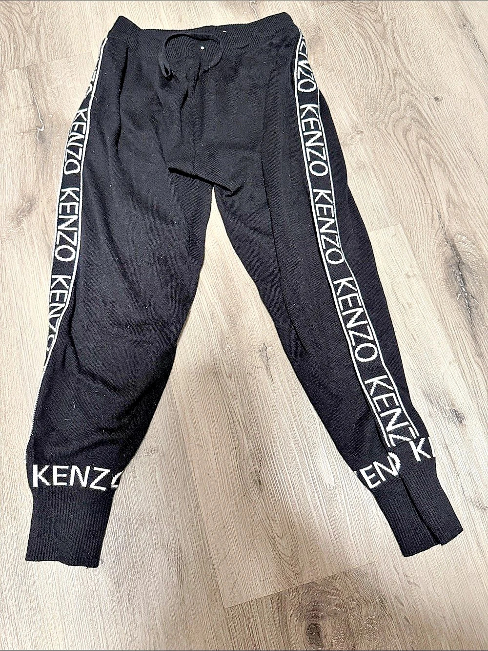 KENZO Black Logo Side Stripe sweatpants joggers